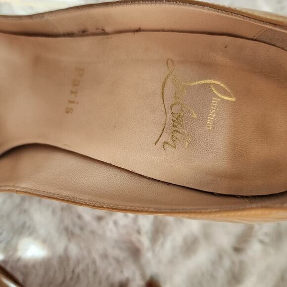 CHRISTIAN LOUBOUTIN TAUPE HEEL SIZE 40 (10US) - Picture 2 of 11